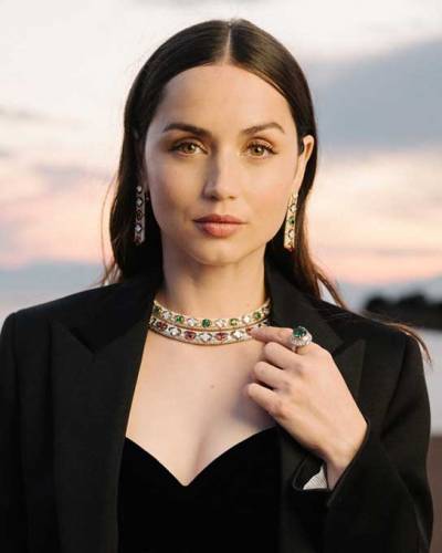 Ana de Armas attends Louis Vuitton dinner for the reveal of the High Jewellery Deep Time collection in Greece