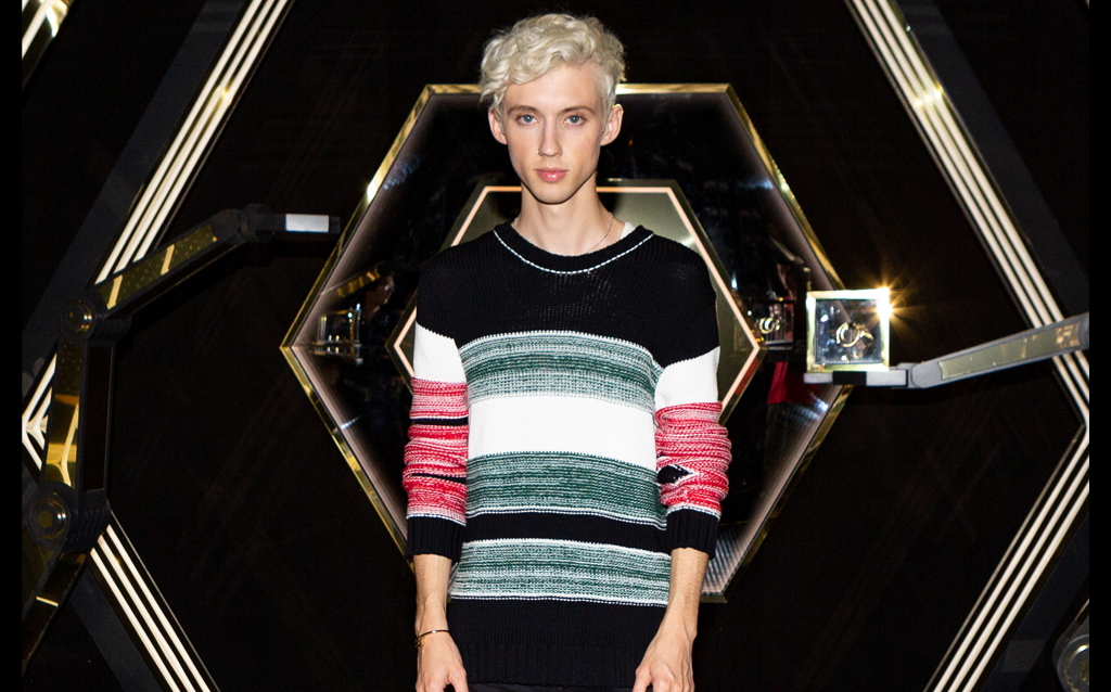 Troye Sivan wearing Cartier Juste un Clou bracelet and chain necklace