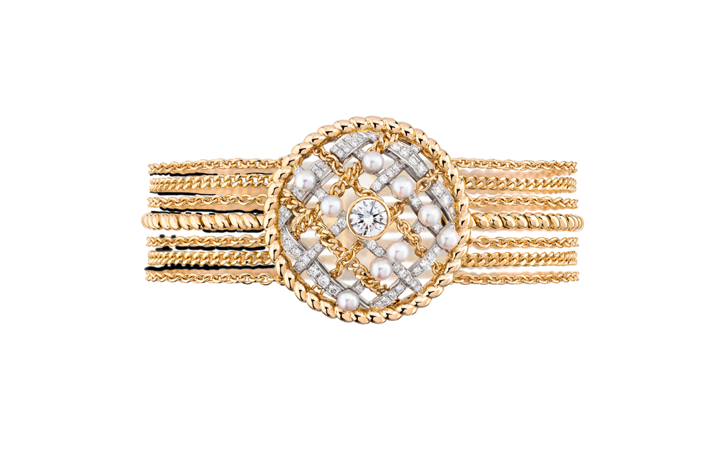 Tweed Cordage bracelet yellow gold