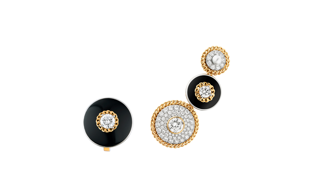 Tweed Contraste Asy earrings