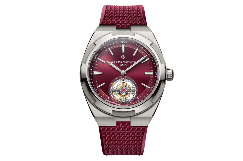 Vacheron Constantin Introduces the Overseas Titanium Tourbillon with Deep Red Dial